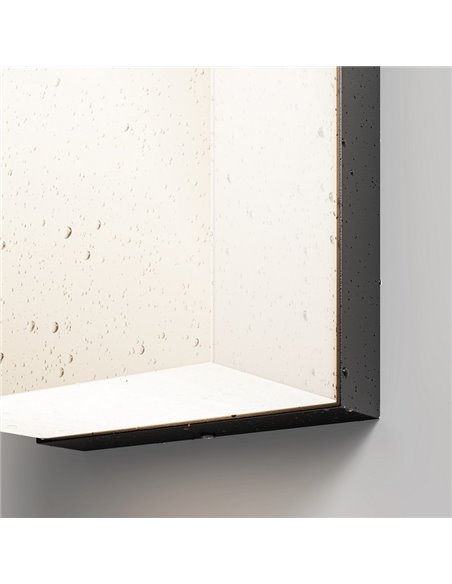 Aplique de pared LED rectangular BADD 20x10cm para exterior 10W 700Lm 3000K IP54 Antracita