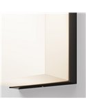 Aplique de pared LED rectangular BADD 20x10cm para exterior 10W 700Lm 3000K IP54 Antracita