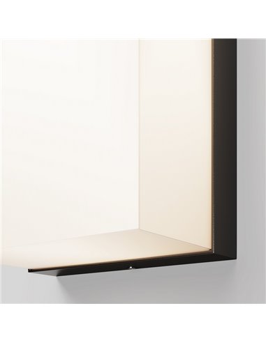 Aplique de pared LED rectangular BADD 20x10cm para exterior 10W 700Lm 3000K IP54 Antracita