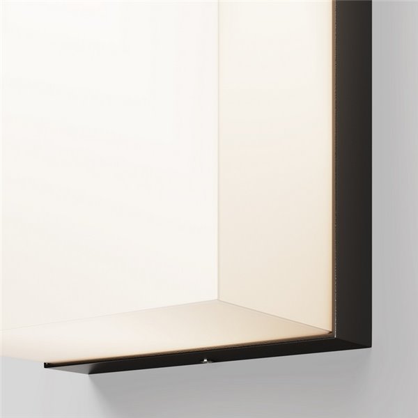 Aplique de pared LED rectangular BADD 20x10cm para exterior 10W 700Lm 3000K IP54 Antracita