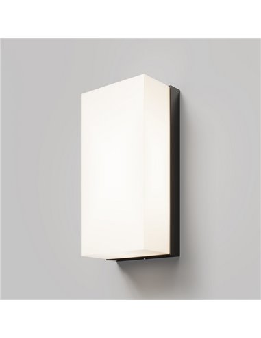Aplique de pared LED rectangular BADD 20x10cm para exterior 10W 700Lm 3000K IP54 Antracita