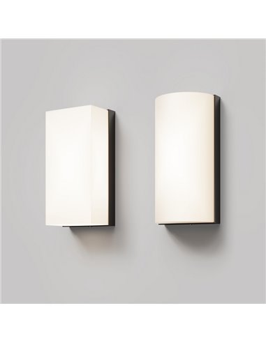 Aplique de pared LED rectangular BADD 20x10cm para exterior 10W 700Lm 3000K IP54 Antracita