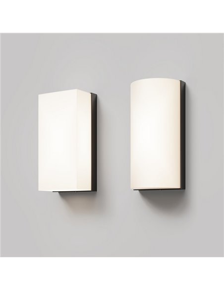 Aplique de pared LED rectangular BADD 20x10cm para exterior 10W 700Lm 3000K IP54 Antracita