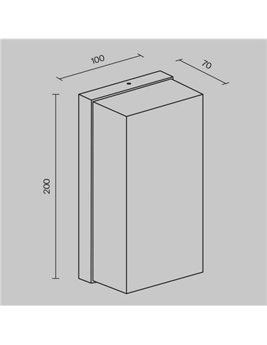 Aplique de pared LED rectangular BADD 20x10cm para exterior 10W 700Lm 3000K IP54 Antracita