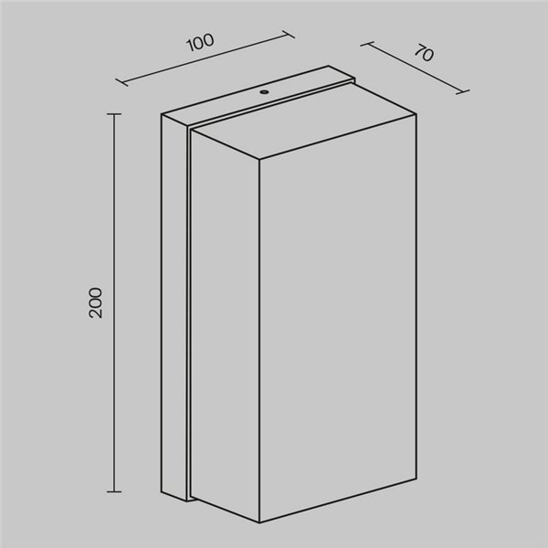 Aplique de pared LED rectangular BADD 20x10cm para exterior 10W 700Lm 3000K IP54 Antracita