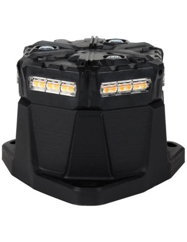 Luminária LED âmbar giratória de rosca MICRO BRIGHT 12V âmbar IP67 | SAE J845 Classe 3, ECE R10, IP67 Ø 7,5 cm