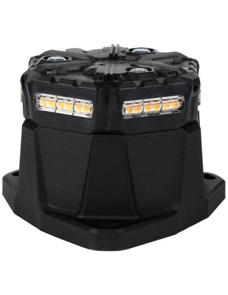 LED ambre rotative à visser MICRO BRIGHT 12V Ambre IP67 | SAE J845 Classe 3, ECE R10, IP67 Ø 7,5 cm