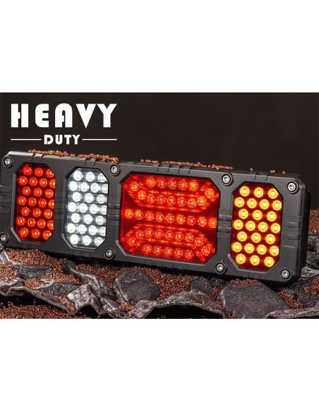 Luz Combinada Trasera LED HEAVY DUTY Resistente a Impactos 24V IP68 con conector 7 Pin Horpol