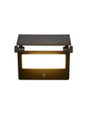 MOURA 2150lm, luminária de parede LED com carregamento solar 20x17cm, sensor de movimento e regulável 12W IP54