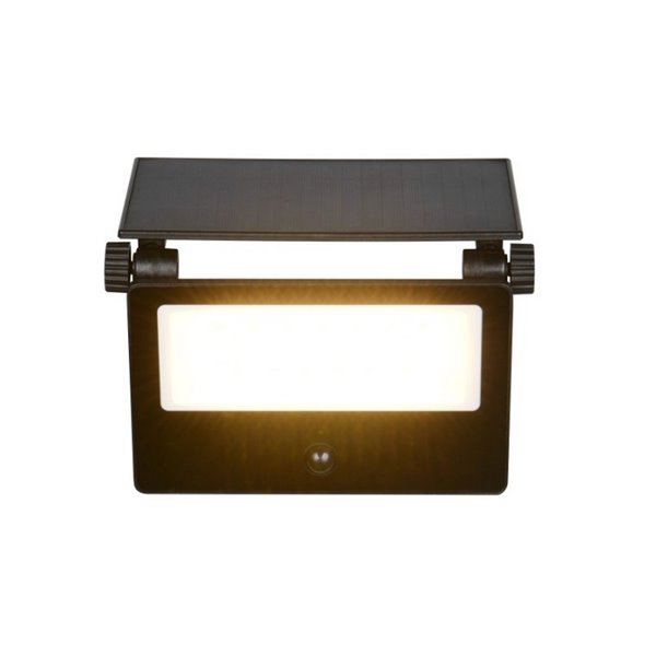 Aplique LED carga solar MOURA  2150lm, 20x17cm con sensor de movimiento y regulable 12W IP54