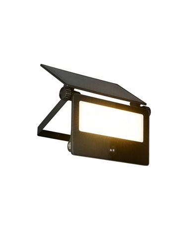 Aplique LED carga solar MOURA  2150lm, 20x17cm con sensor de movimiento y regulable 12W IP54