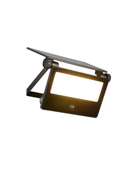 Applique murale LED solaire MOURA 2150lm, 20x17cm avec détecteur de mouvement et variateur 12W IP54