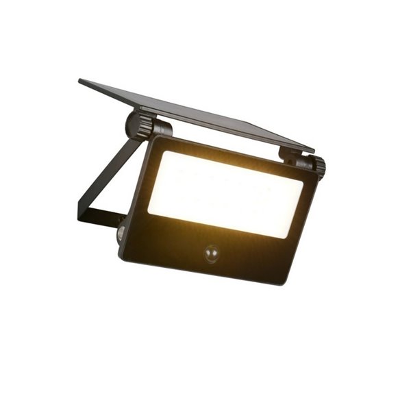 Applique murale LED solaire MOURA 2150lm, 20x17cm avec détecteur de mouvement et variateur 12W IP54