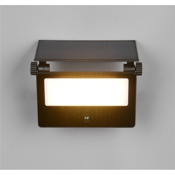 Aplique LED carga solar MOURA  2150lm, 20x17cm con sensor de movimiento y regulable 12W IP54