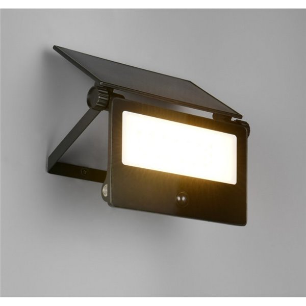 Applique murale LED solaire MOURA 2150lm, 20x17cm avec détecteur de mouvement et variateur 12W IP54