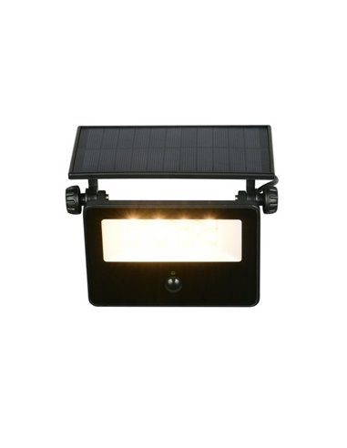 Aplique LED carga solar y regulable MOURA 1100lm 14x15cm interruptor integrado,  sensor de movimiento 12W IP54