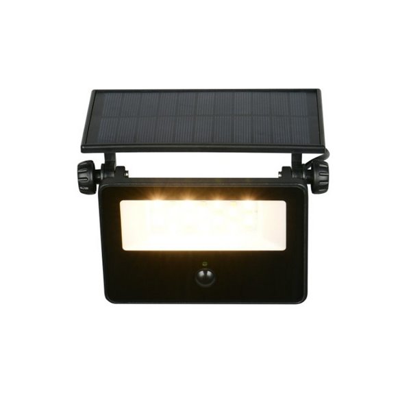 Aplique LED carga solar y regulable MOURA 1100lm 14x15cm interruptor integrado,  sensor de movimiento 12W IP54