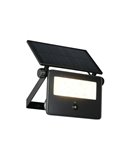 Aplique LED carga solar y regulable MOURA 1100lm 14x15cm interruptor integrado,  sensor de movimiento 12W IP54