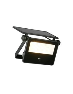 Aplique LED carga solar y regulable MOURA 1100lm 14x15cm interruptor integrado,  sensor de movimiento 12W IP54