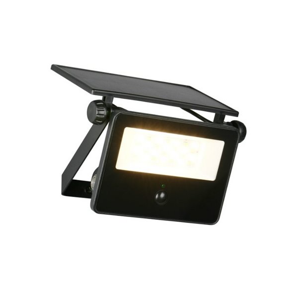 Aplique LED carga solar y regulable MOURA 1100lm 14x15cm interruptor integrado,  sensor de movimiento 12W IP54
