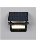 Aplique LED carga solar y regulable MOURA 1100lm 14x15cm interruptor integrado,  sensor de movimiento 12W IP54