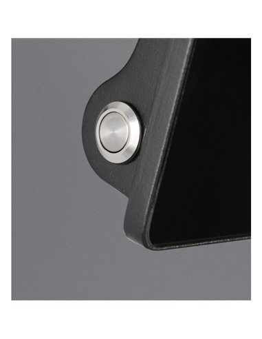 Luminária de parede LED MOURA 1100lm 14x15cm regulável com carga solar, interruptor integrado e sensor de movimento IP54 de 12 W