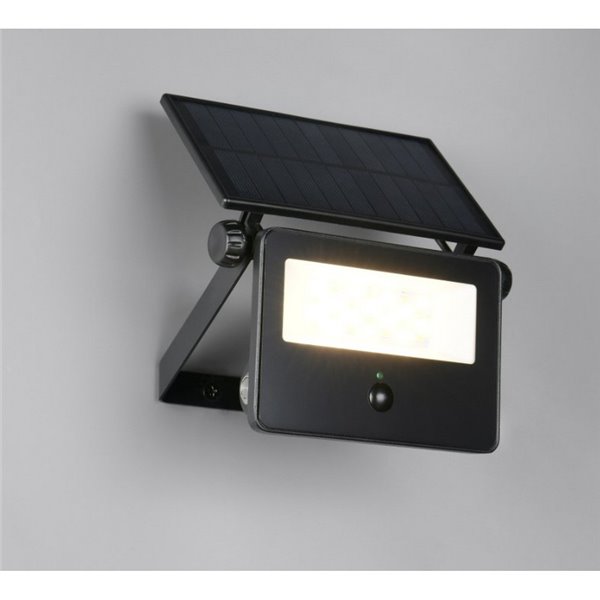 Aplique LED carga solar y regulable MOURA 1100lm 14x15cm interruptor integrado,  sensor de movimiento 12W IP54