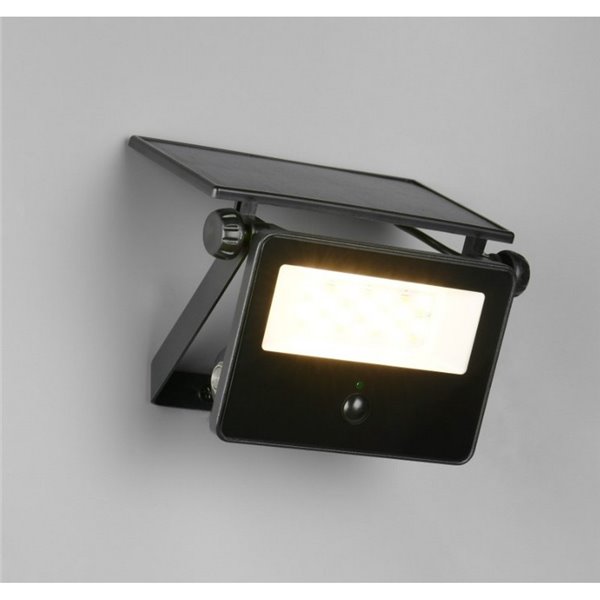 Applique murale LED solaire dimmable MOURA 1100lm 14x15cm avec interrupteur intégré et détecteur de mouvement IP54 12W