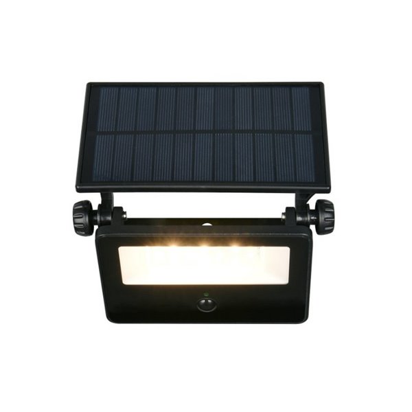 Aplique LED carga solar y regulable MOURA 1100lm 14x15cm interruptor integrado,  sensor de movimiento 12W IP54