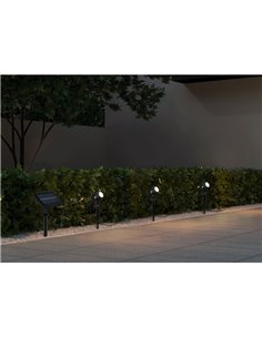 Kit de 3 piquetas LED carga solar y batería USB OBIDOS sensor de oscuridad y regulable 5W 3x 35lm, 4000K IP44 2