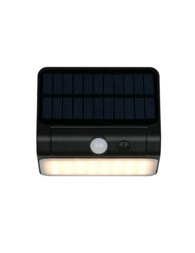 Aplique LED de pared con carga solar OLINDA sensor de oscuridad e interruptor integrado  2,5W 1x 250lm, 4000K IP44