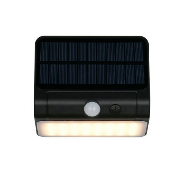 Aplique LED de pared con carga solar OLINDA sensor de oscuridad e interruptor integrado  2,5W 1x 250lm, 4000K IP44