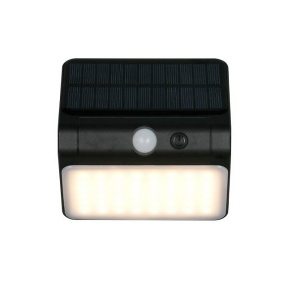 Aplique LED de pared con carga solar OLINDA sensor de oscuridad e interruptor integrado  2,5W 1x 250lm, 4000K IP44