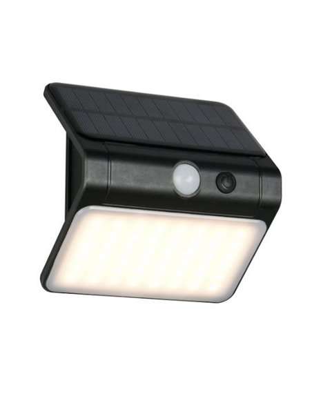 Aplique LED de pared con carga solar OLINDA sensor de oscuridad e interruptor integrado  2,5W 1x 250lm, 4000K IP44