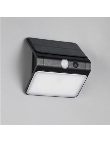 Aplique LED de pared con carga solar OLINDA sensor de oscuridad e interruptor integrado  2,5W 1x 250lm, 4000K IP44