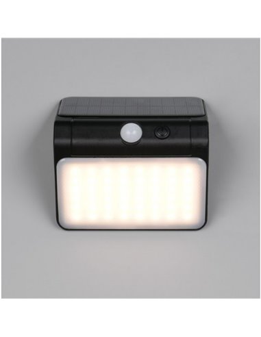 Luminária de parede LED com carga solar OLINDA com sensor escuro e interruptor integrado 2,5 W 1x 250 lm, 4000 K IP44