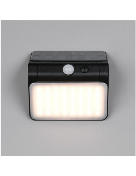 Luminária de parede LED com carga solar OLINDA com sensor escuro e interruptor integrado 2,5 W 1x 250 lm, 4000 K IP44