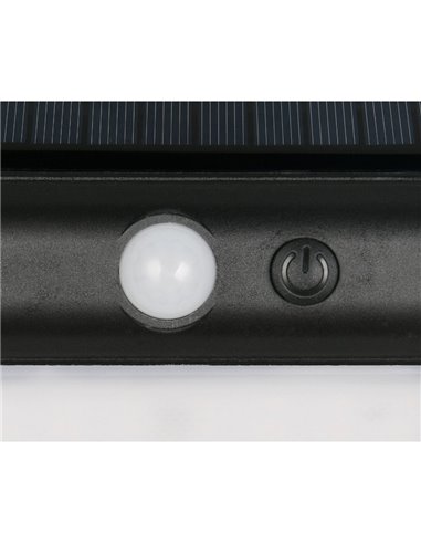 Aplique LED de pared con carga solar OLINDA sensor de oscuridad e interruptor integrado  2,5W 1x 250lm, 4000K IP44