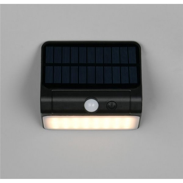 Aplique LED de pared con carga solar OLINDA sensor de oscuridad e interruptor integrado  2,5W 1x 250lm, 4000K IP44