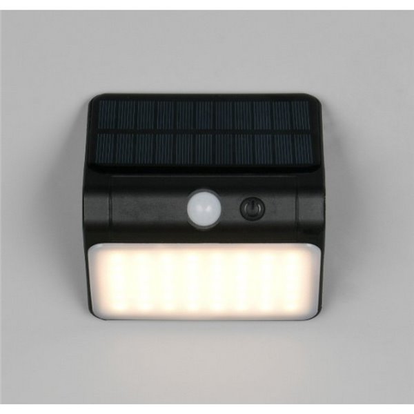 Aplique LED de pared con carga solar OLINDA sensor de oscuridad e interruptor integrado  2,5W 1x 250lm, 4000K IP44