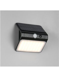 Aplique LED de pared con carga solar OLINDA sensor de oscuridad e interruptor integrado  2,5W 1x 250lm, 4000K IP44 2