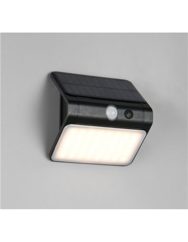 Aplique LED de pared con carga solar OLINDA sensor de oscuridad e interruptor integrado  2,5W 1x 250lm, 4000K IP44