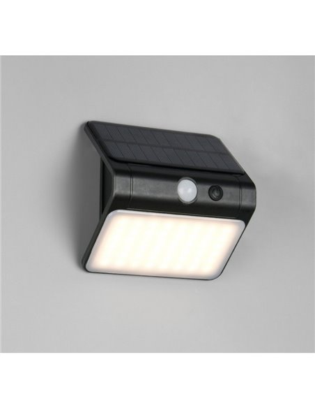 Luminária de parede LED com carga solar OLINDA com sensor escuro e interruptor integrado 2,5 W 1x 250 lm, 4000 K IP44