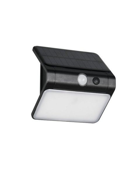 Aplique LED de pared con carga solar OLINDA sensor de oscuridad e interruptor integrado  2,5W 1x 250lm, 4000K IP44