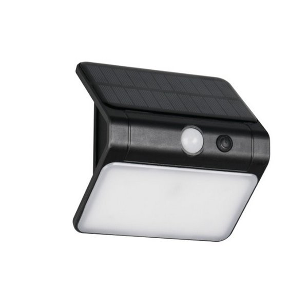 Aplique LED de pared con carga solar OLINDA sensor de oscuridad e interruptor integrado  2,5W 1x 250lm, 4000K IP44