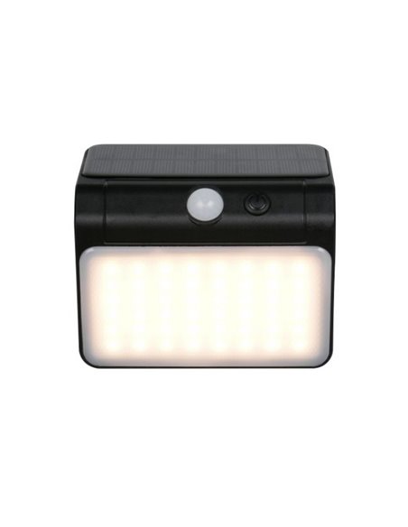 Luminária de parede LED com carga solar OLINDA com sensor escuro e interruptor integrado 2,5 W 1x 250 lm, 4000 K IP44