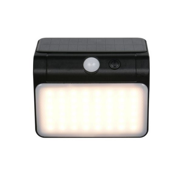 Aplique LED de pared con carga solar OLINDA sensor de oscuridad e interruptor integrado  2,5W 1x 250lm, 4000K IP44