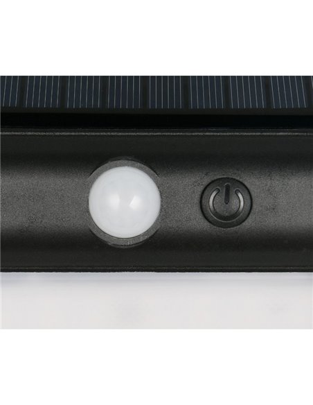 Luminária de parede LED com carga solar OLINDA com sensor escuro e interruptor integrado 2,5 W 1x 250 lm, 4000 K IP44