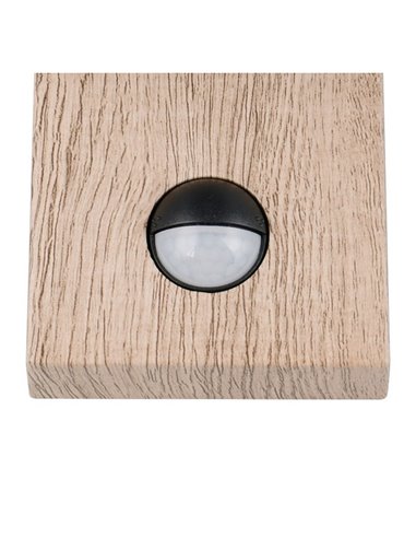 Applique imitation bois SAMBESI, avec détecteur de mouvement, ampoule exclue. 1x E27 max. 28W IP44