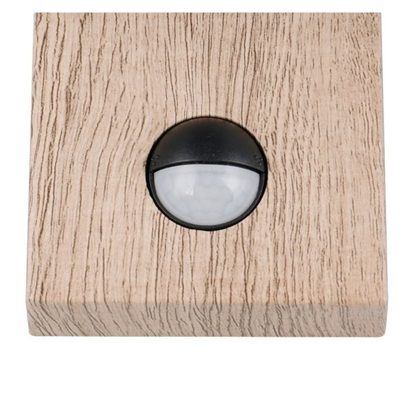 Aplique de pared SAMBESI imitación madera, con sensor de movimiento bombilla excl. 1x E27 max. 28W IP44